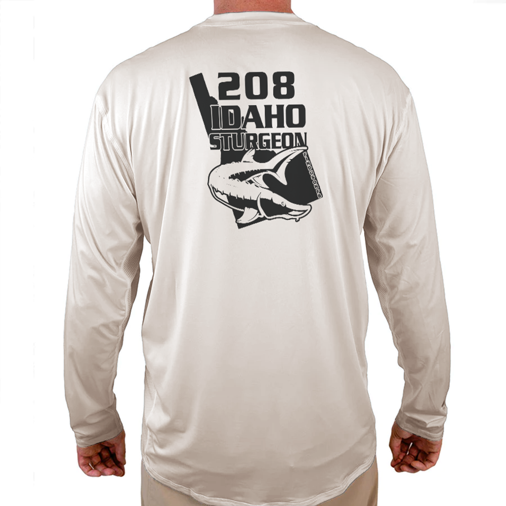 208 Idaho Sturgeon Helios Fishing Shirt - White - WindRider