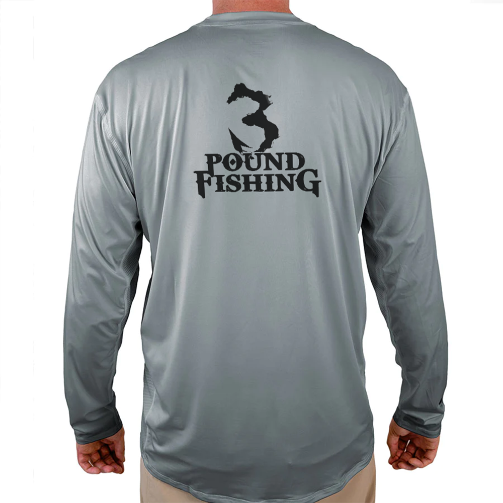3 Pound Fishing Helios Fishing Shirt - Grey - WindRider