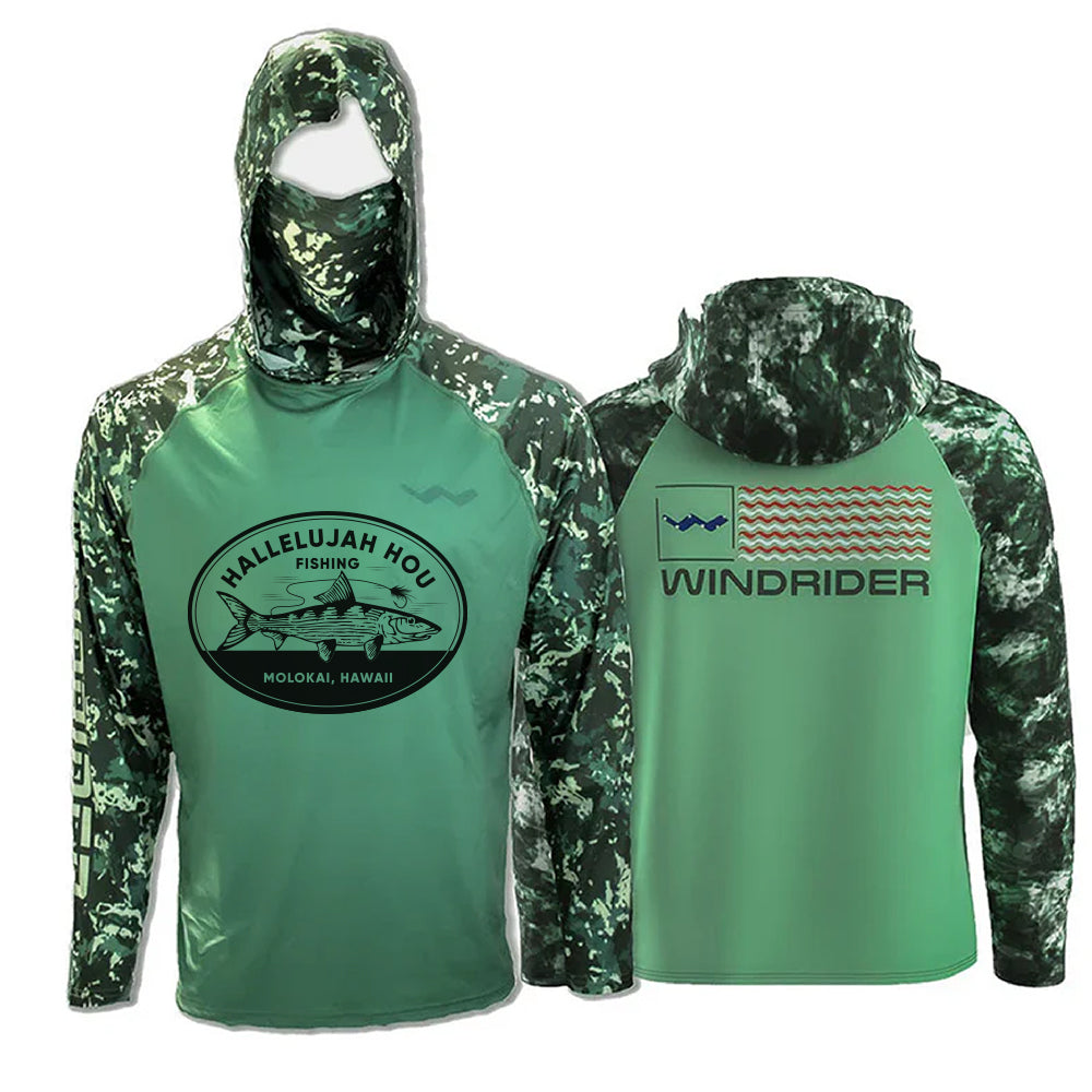 Hallelujah Hou Atoll Fishing Shirt - Green - WindRider