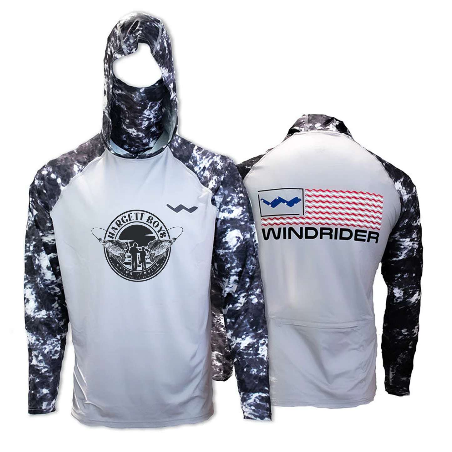 Hargett Boys Guide Service Atoll Fishing Shirt - Grey - WindRider