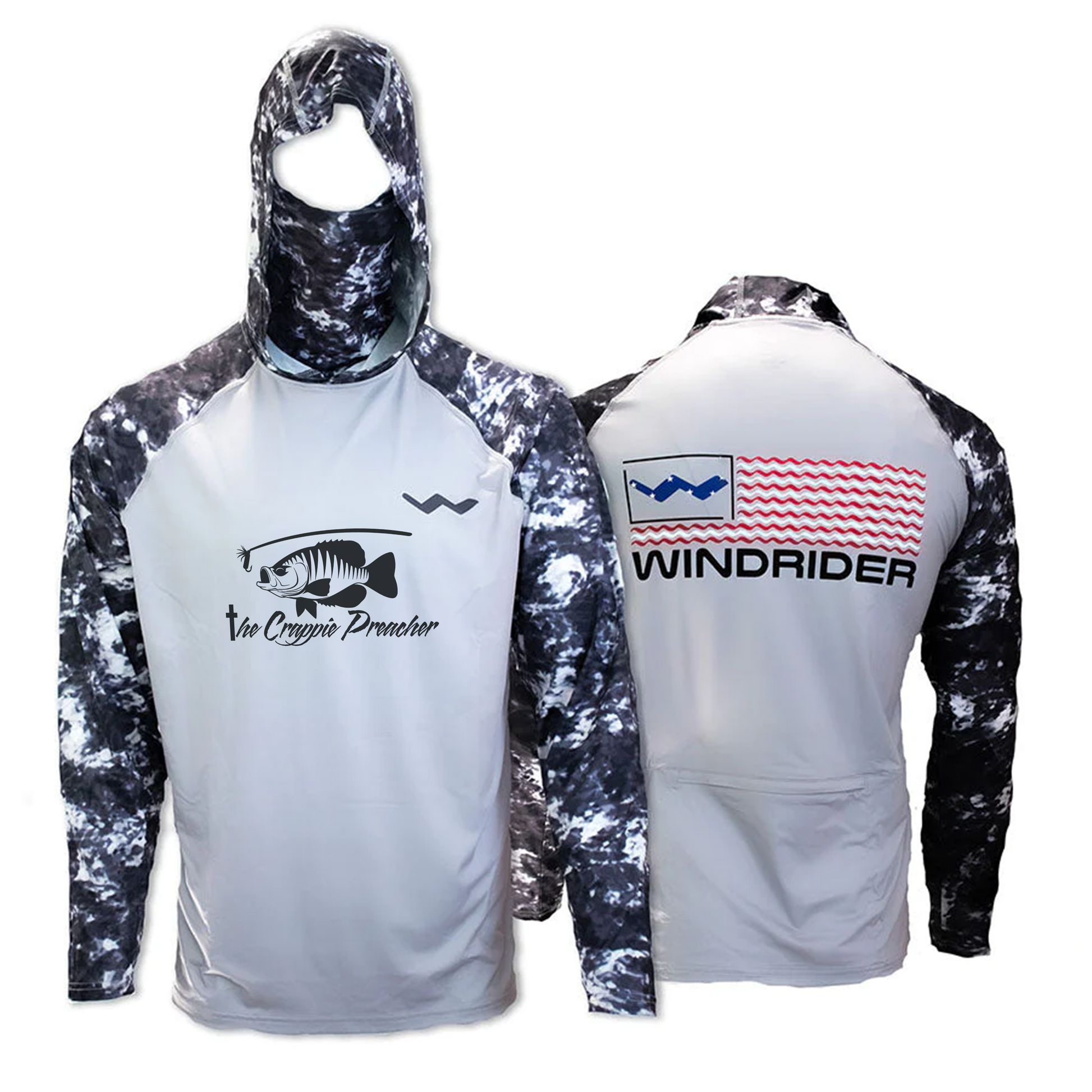 The Crappie Preacher Atoll Fishing Shirt - Grey - WindRider
