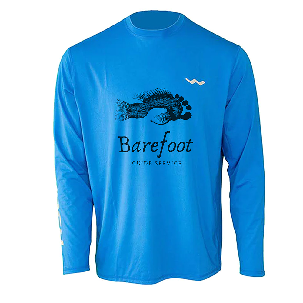 Barefoot Guide Service Helios Fishing Shirt - Blue - WindRider