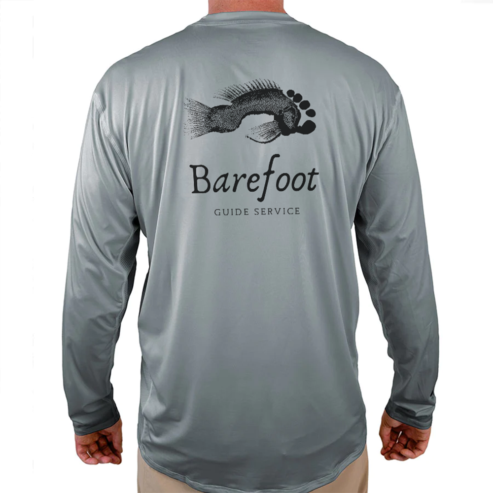 Barefoot Guide Service Helios Fishing Shirt - Grey - WindRider