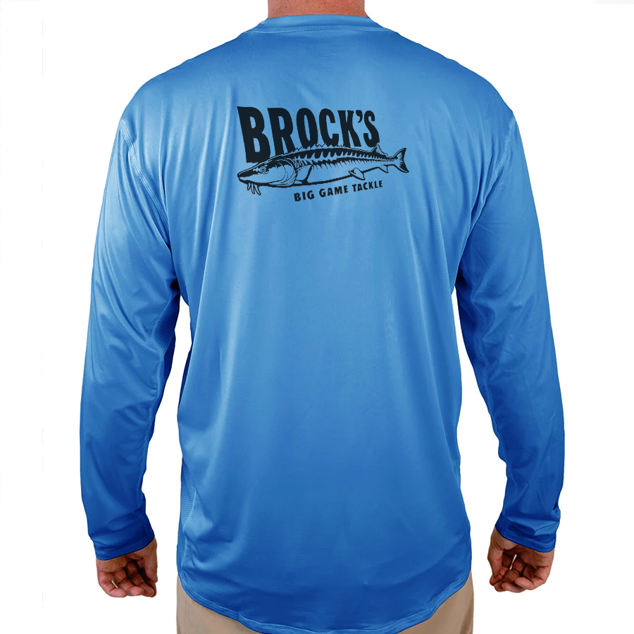 Brock's Big Game Tackle Helios Fishing Shirt - Blue - WindRider