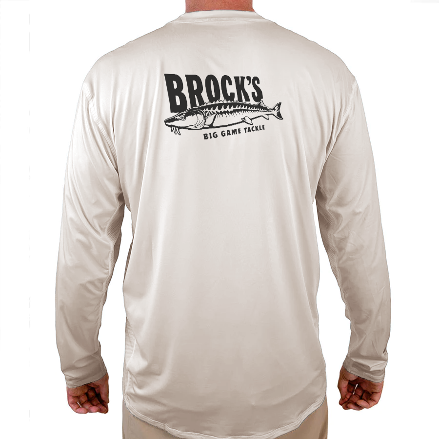 Brock's Big Game Tackle Helios Fishing Shirt - White - WindRider