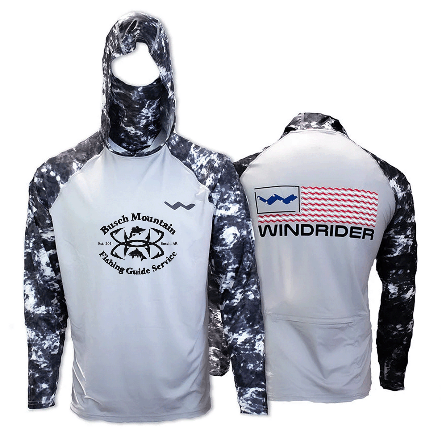 Busch Mountain Fishing Guide Service Atoll Fishing Shirt - Grey - WindRider