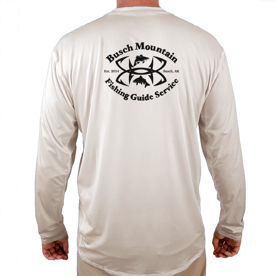 Busch Mountain Fishing Guide Service Helios Fishing Shirt - White - WindRider