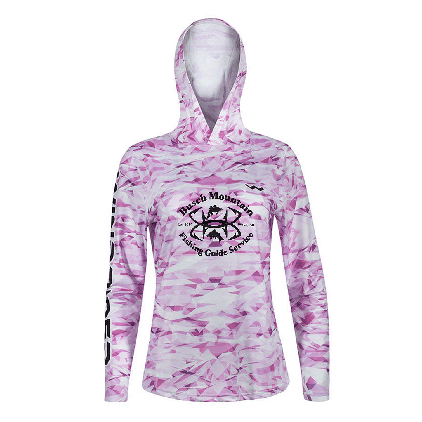 Women's Busch Mountain Fishing Guide Service HELIOS™ Hooded Sun Shirts - Hooded - Camo - WindRider