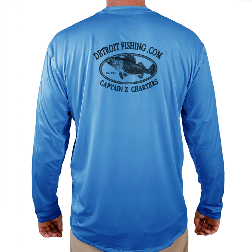 DetroitFishing.com Helios Fishing Shirt - Blue - WindRider