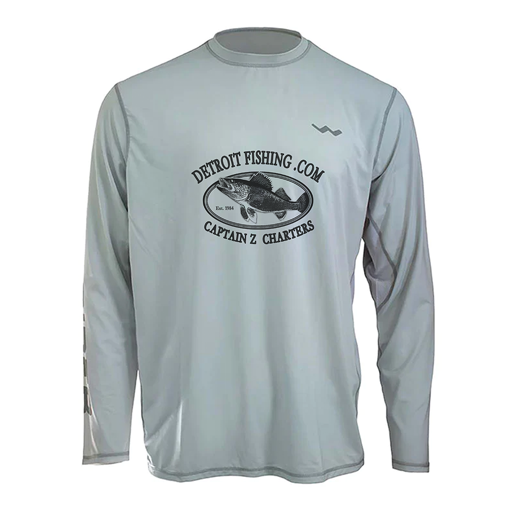 DetroitFishing.com Helios Fishing Shirt - Grey - WindRider