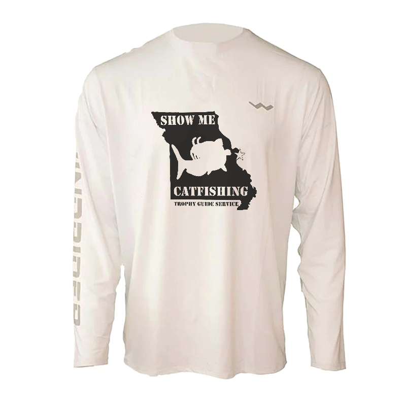 Show Me Catfishing Helios Fishing Shirt - White - WindRider