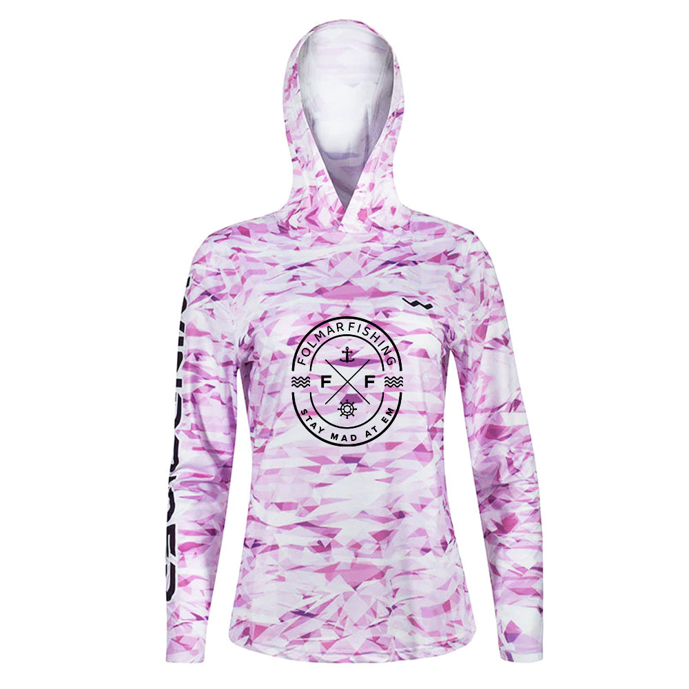 Women's Folmar Fishing HELIOS™ Hooded Sun Shirts - Hooded - Pink - WindRider