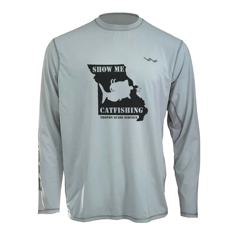 Show Me Catfishing Helios Fishing Shirt - White - WindRider