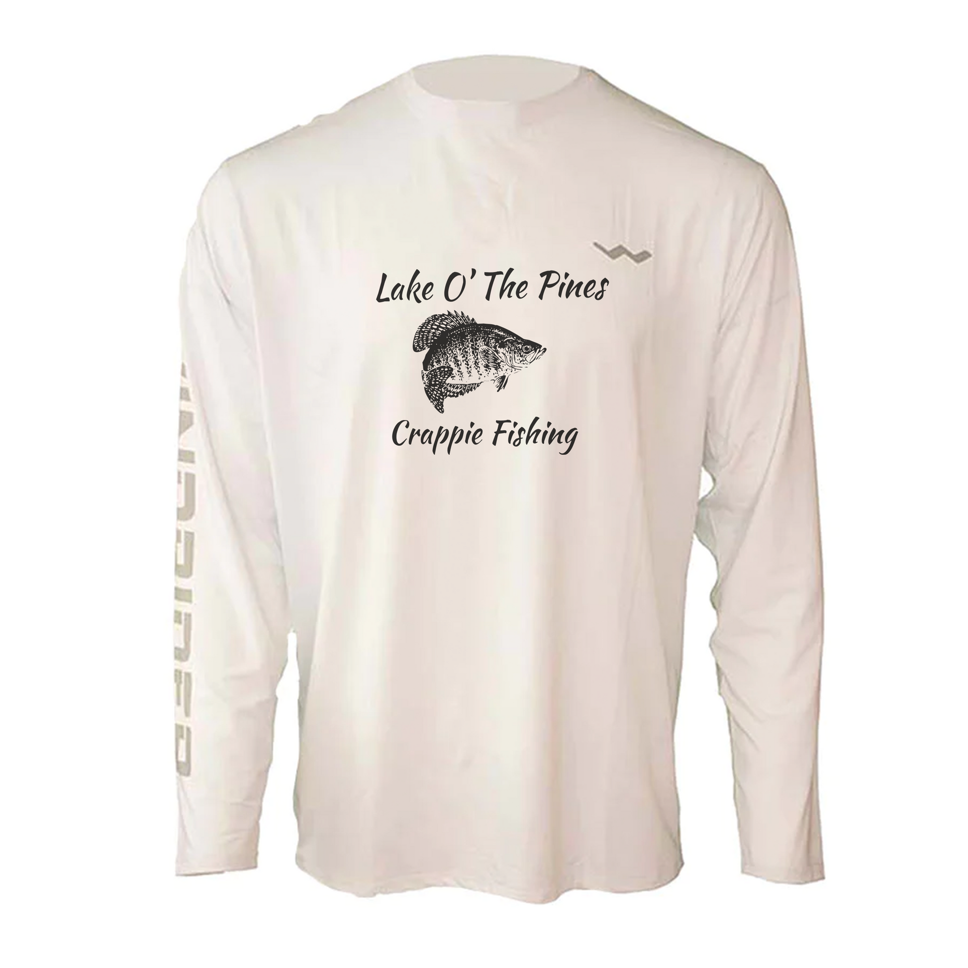 Lake O' Pines Crappie Fishing Helios Fishing Shirt - White - WindRider