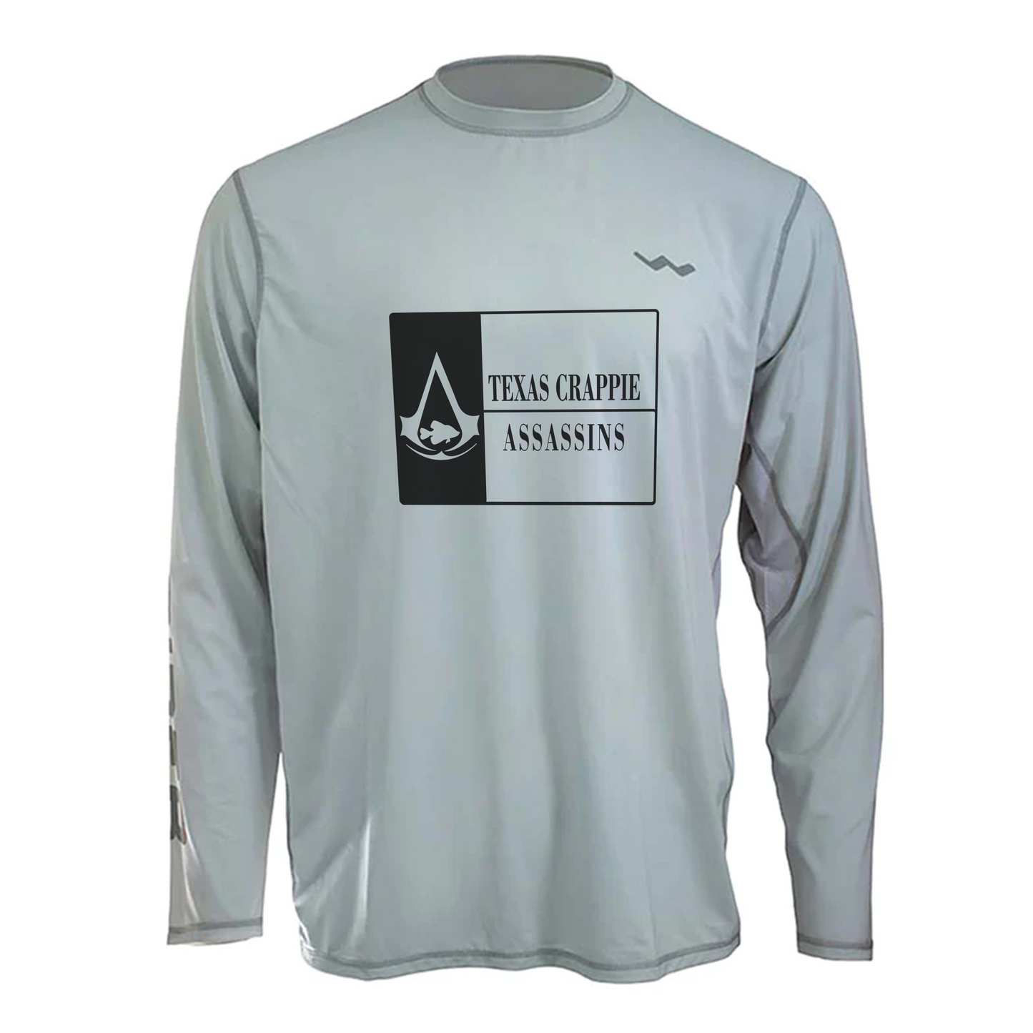 Texas Crappie Assassin Helios Fishing Shirt - White - WindRider