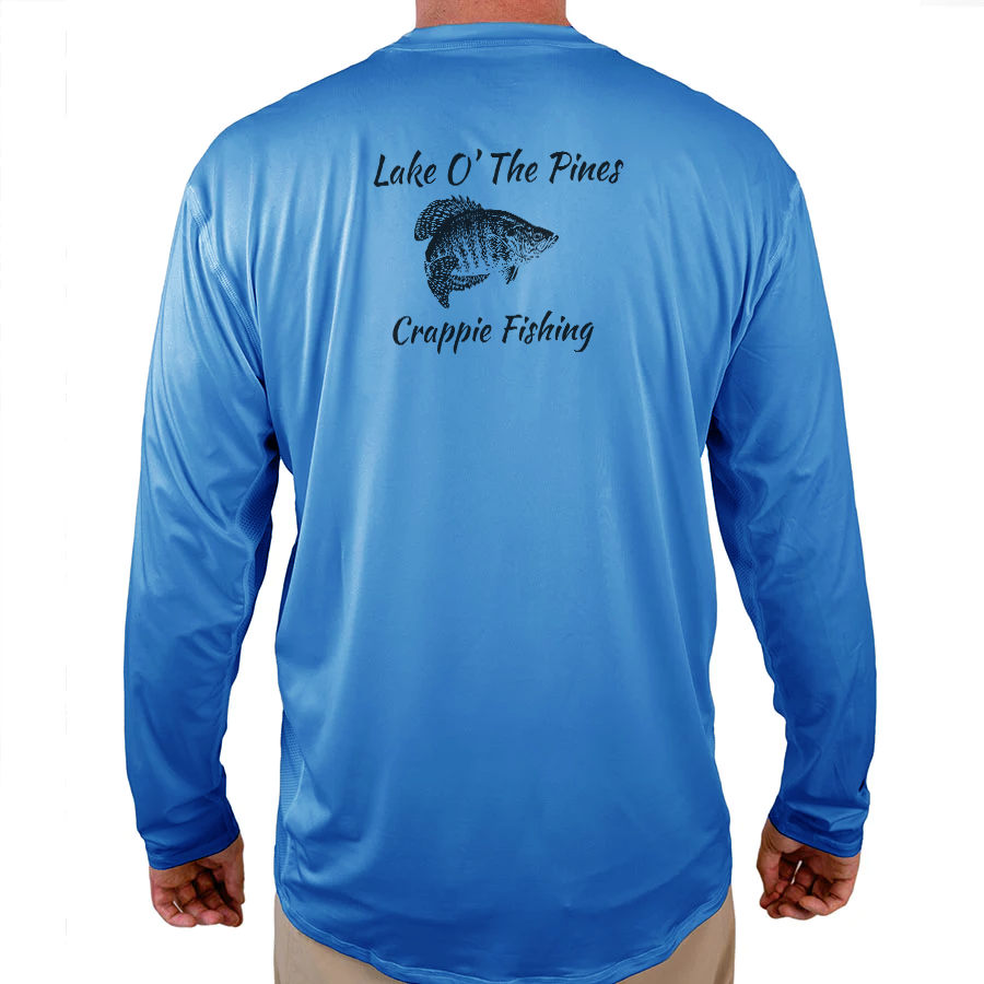 Lake O' Pines Crappie Fishing Helios Fishing Shirt - White - WindRider