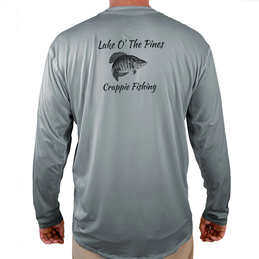Lake O' Pines Crappie Fishing Helios Fishing Shirt - White - WindRider