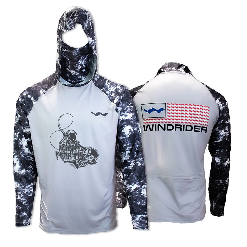 The Bass Reaper Atoll Fishing Shirt - Grey - WindRider