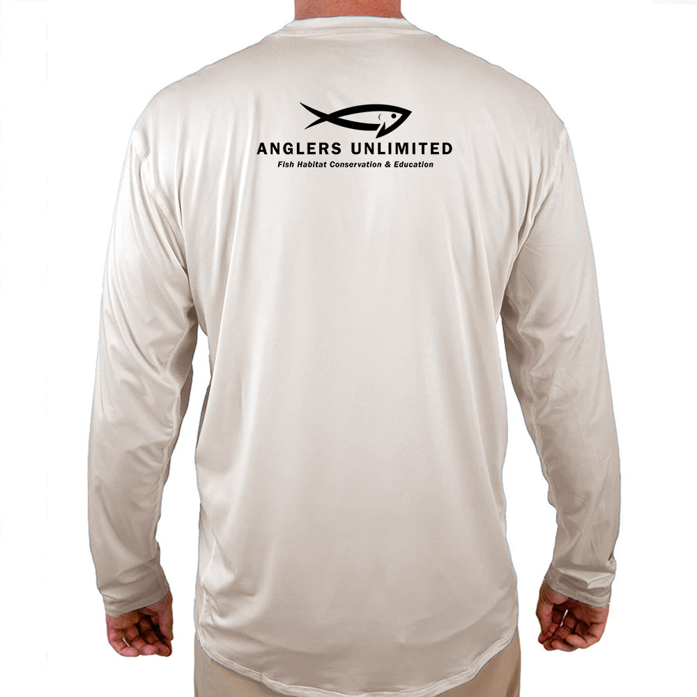 Anglers Unlimited Fish Habitat Conservation & Education Helios Fishing Shirt - White - WindRider