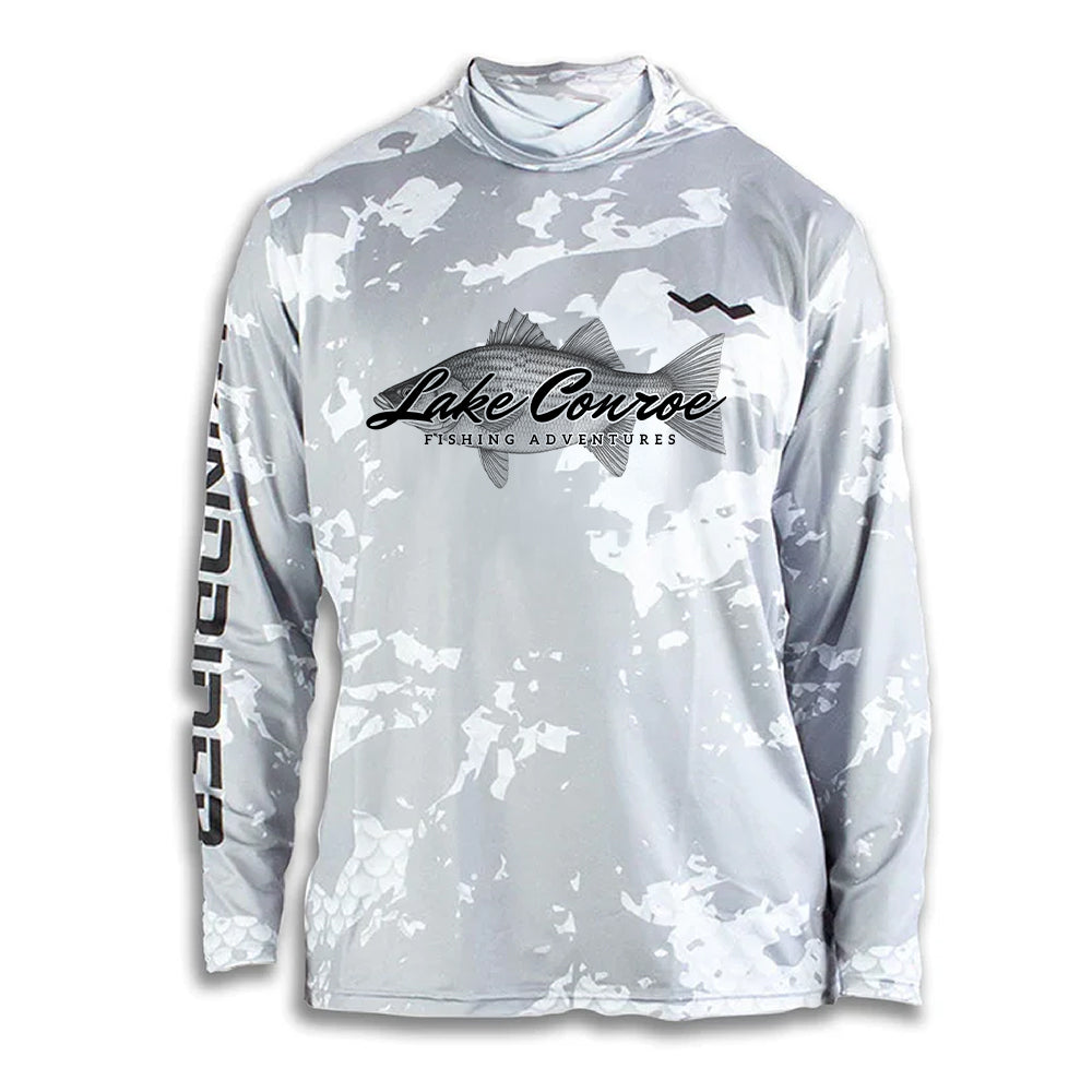 Lake Conroe Fishing Adventures Hooded Helios - Hooded - Grey - WindRider