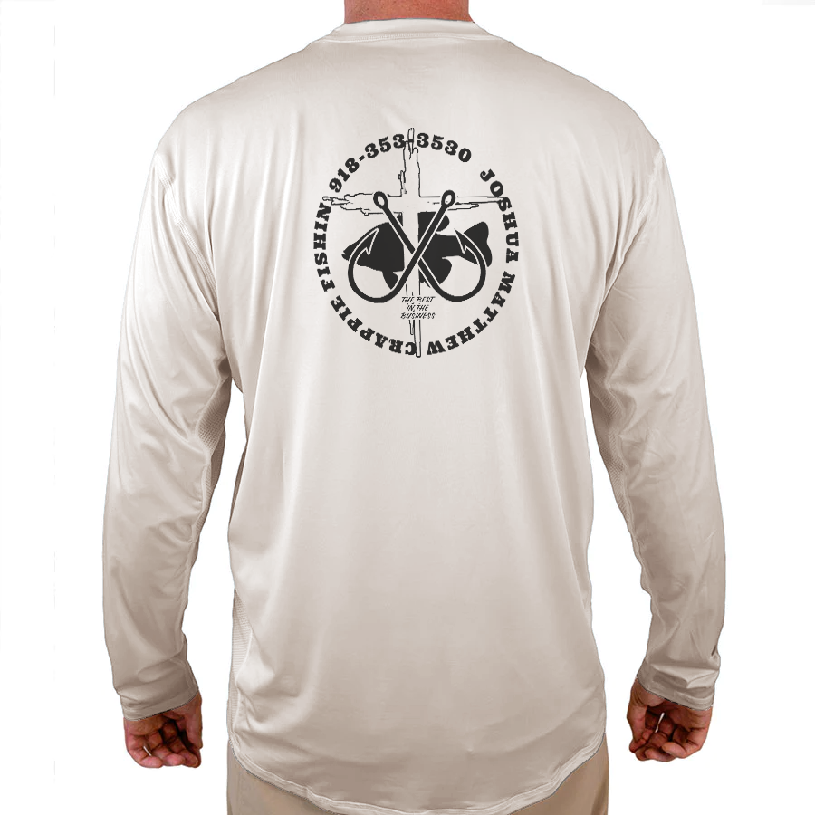 Joshua Matthew Crappie Fishin Helios Fishing Shirt - White - WindRider