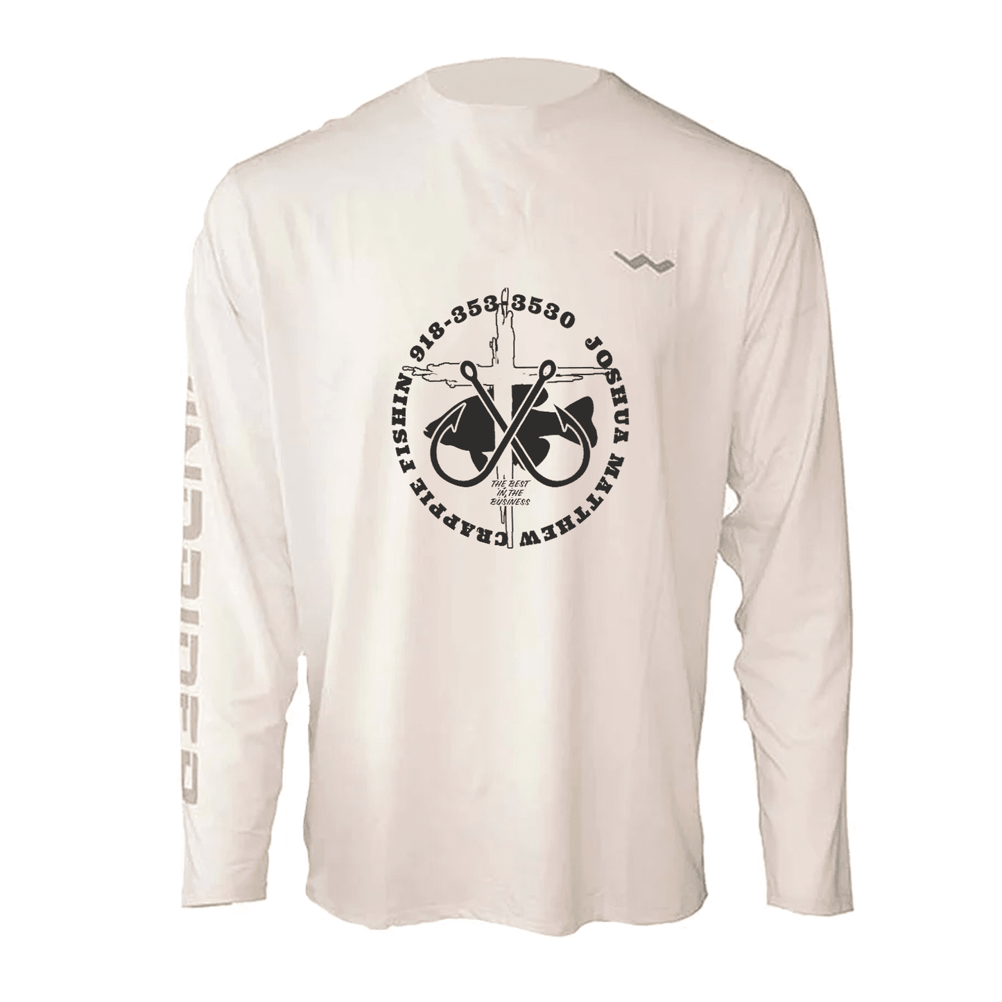 Joshua Matthew Crappie Fishin Helios Fishing Shirt - White - WindRider