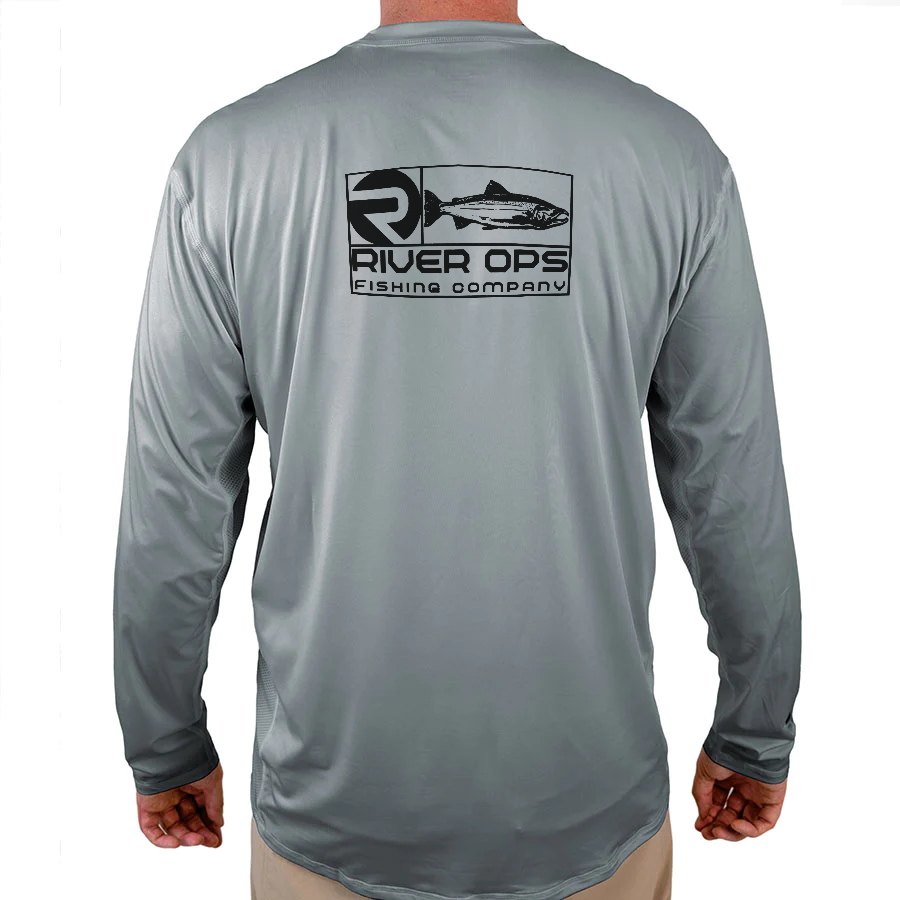 River Ops Fishing Company Helios Fishing Shirt - Grey - WindRider