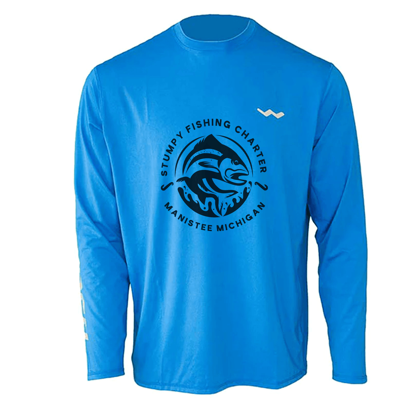 Stumpy Fishing Charter Helios Fishing Shirt - Blue - WindRider