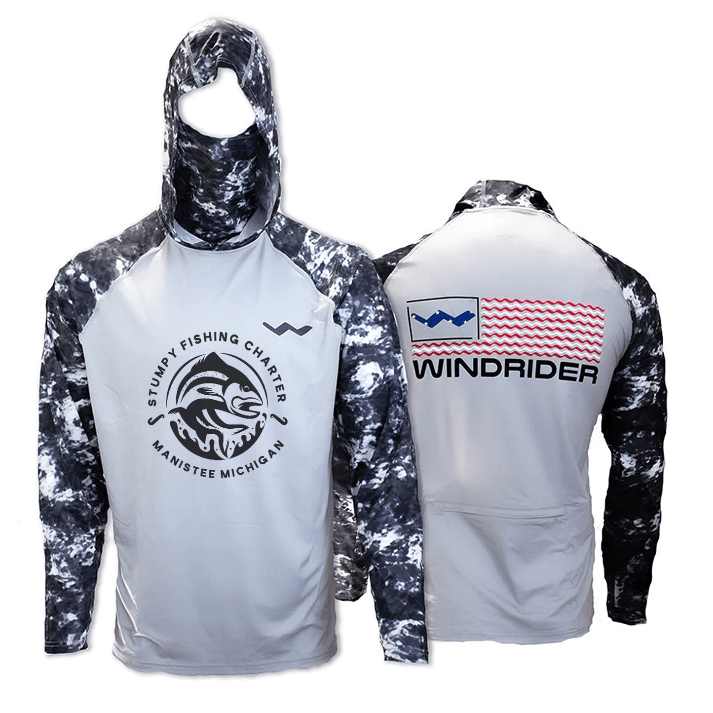 Stumpy Fishing Charter Atoll Fishing Shirt - Grey - WindRider