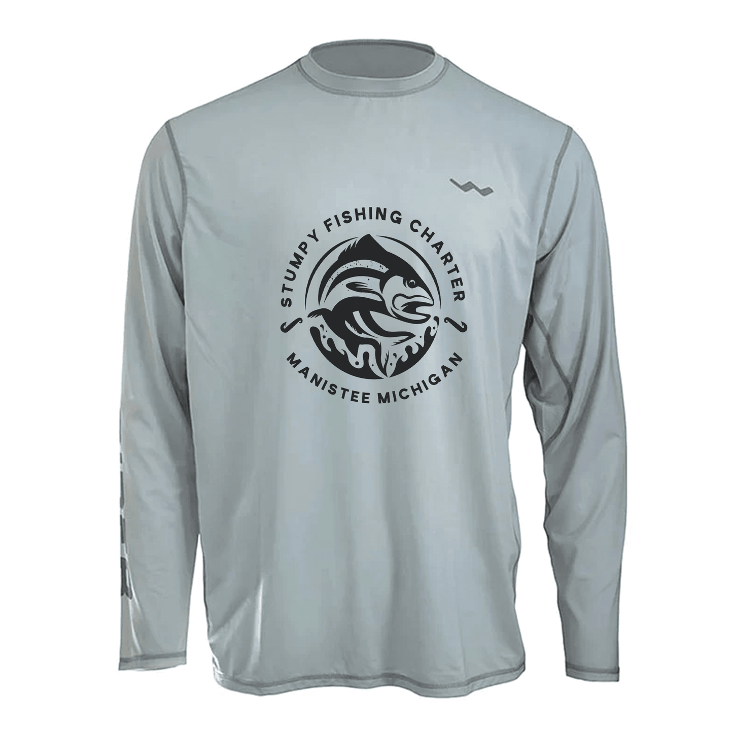 Stumpy Fishing Charter Helios Fishing Shirt - Grey - WindRider