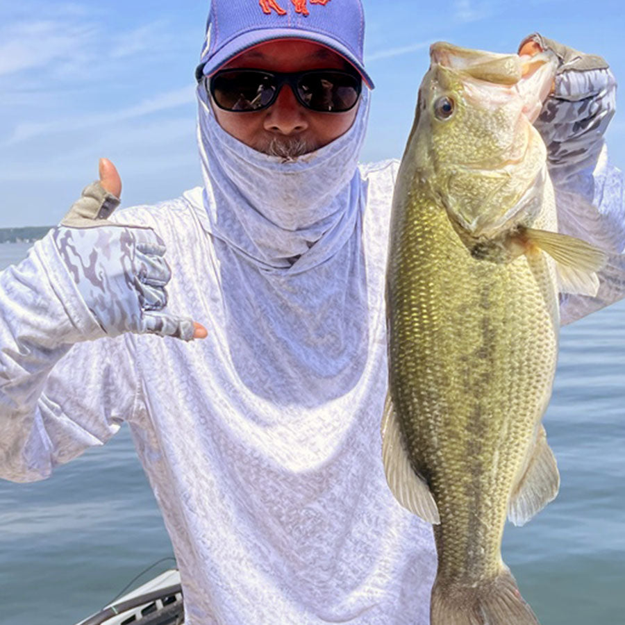 WindRider 3/4 UPF 50+ Fishing Gloves - UPF 50+ - Blue - WindRider