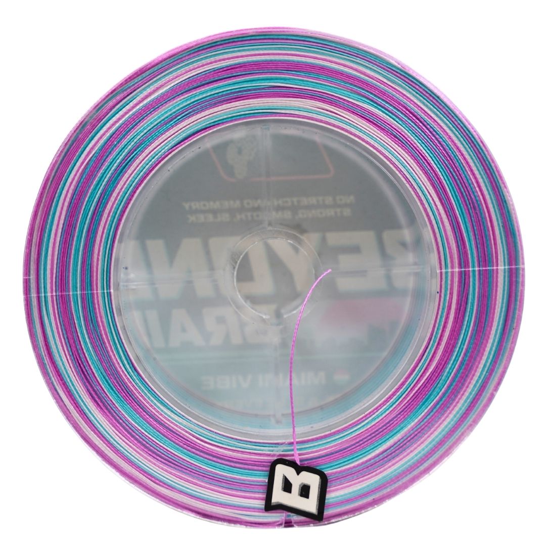 Beyond Braid Miami Vibe Pink, White & Blue Braided Fishing Line