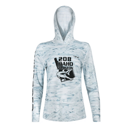 Women's 208 Idaho Fishing HELIOS™ Hooded Sun Shirts - Hooded - Camo - WindRider