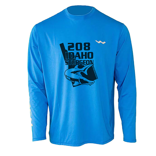 208 Idaho Sturgeon Helios Fishing Shirt - Blue - WindRider