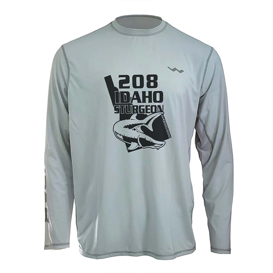 208 Idaho Sturgeon Helios Fishing Shirt - Grey - WindRider