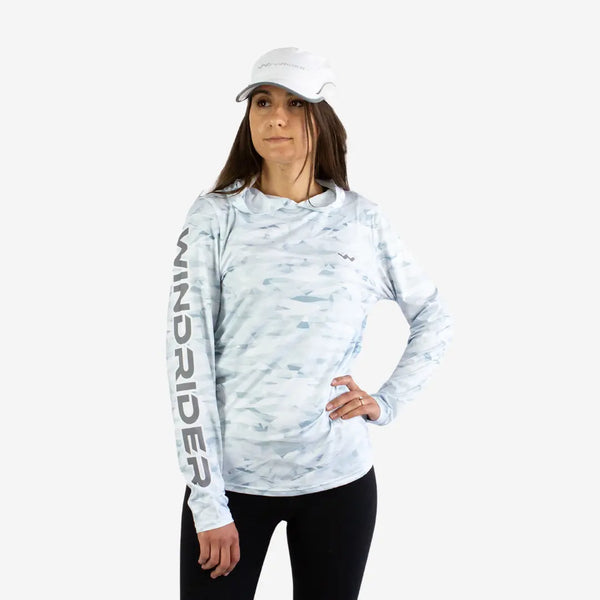Women's HELIOS Hooded Sun Shirt - Hooded - Camo - WindRider
