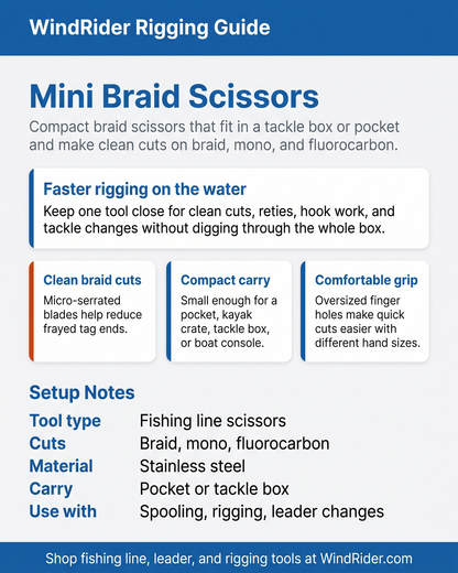 WindRider Rigging Guide - Beyond Fishing Mini Braid Scissors