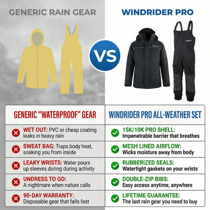 WindRider Rain Comparison Chart