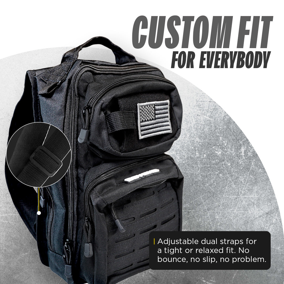 The Voyager Tackle Bag — Compact Sling Bag with Rod, Bottle & Pliers Holders