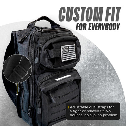 The Voyager Tackle Bag — Compact Sling Bag with Rod, Bottle & Pliers Holders