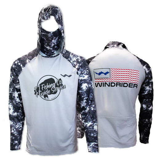 TJ FishingCo&Guide Service Atoll Fishing Shirt - Grey - WindRider