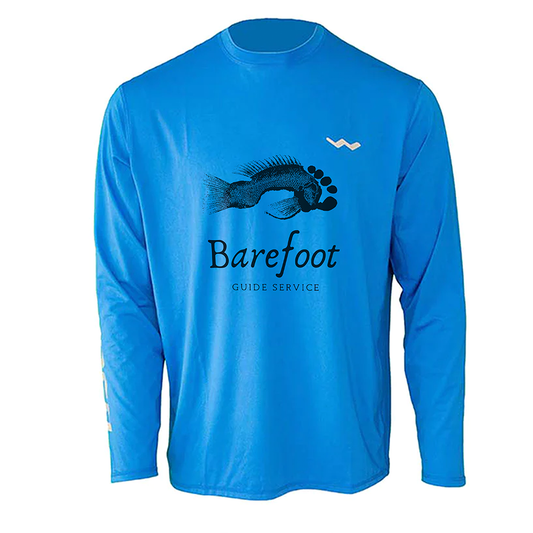 Barefoot Guide Service Helios Fishing Shirt - Blue - WindRider