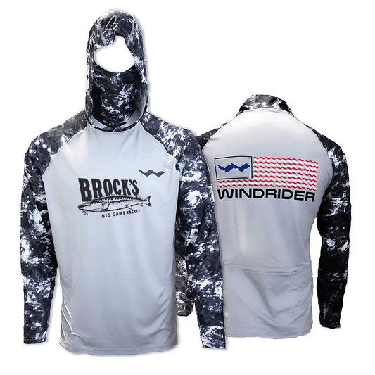 Brock's Big Game Tackle Atoll Fishing Shirt - Grey - WindRider