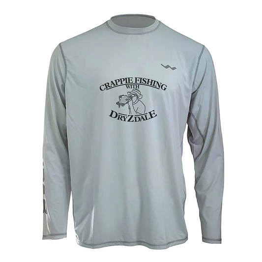 Crappie Fishing With Dryzdale Helios Fishing Shirt - Grey - WindRider
