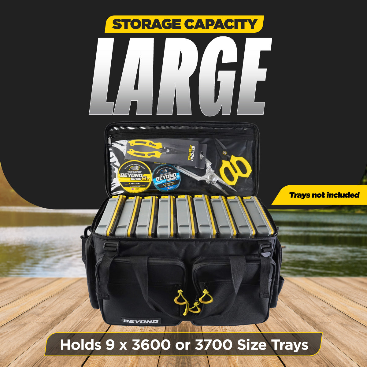 Hauler Tackle Bag — Rugged 420D Ripstop with 12 Storage Pockets (Medium, Large, XL)