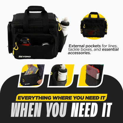 Hauler Tackle Bag — Rugged 420D Ripstop with 12 Storage Pockets (Medium, Large, XL)