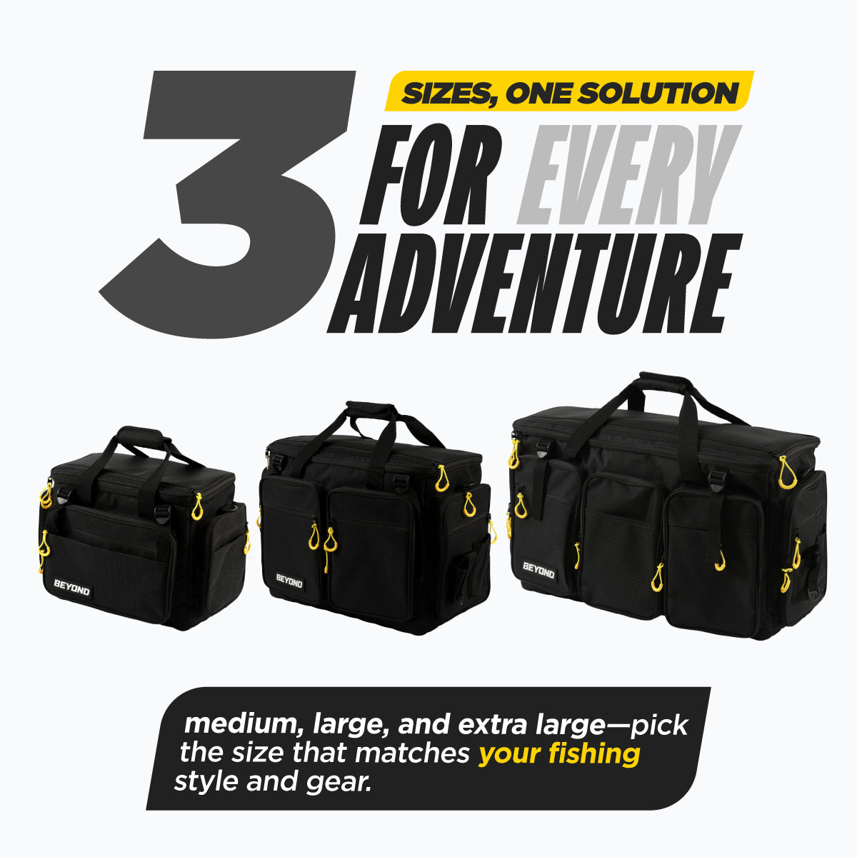 Hauler Tackle Bag — Rugged 420D Ripstop with 12 Storage Pockets (Medium, Large, XL)