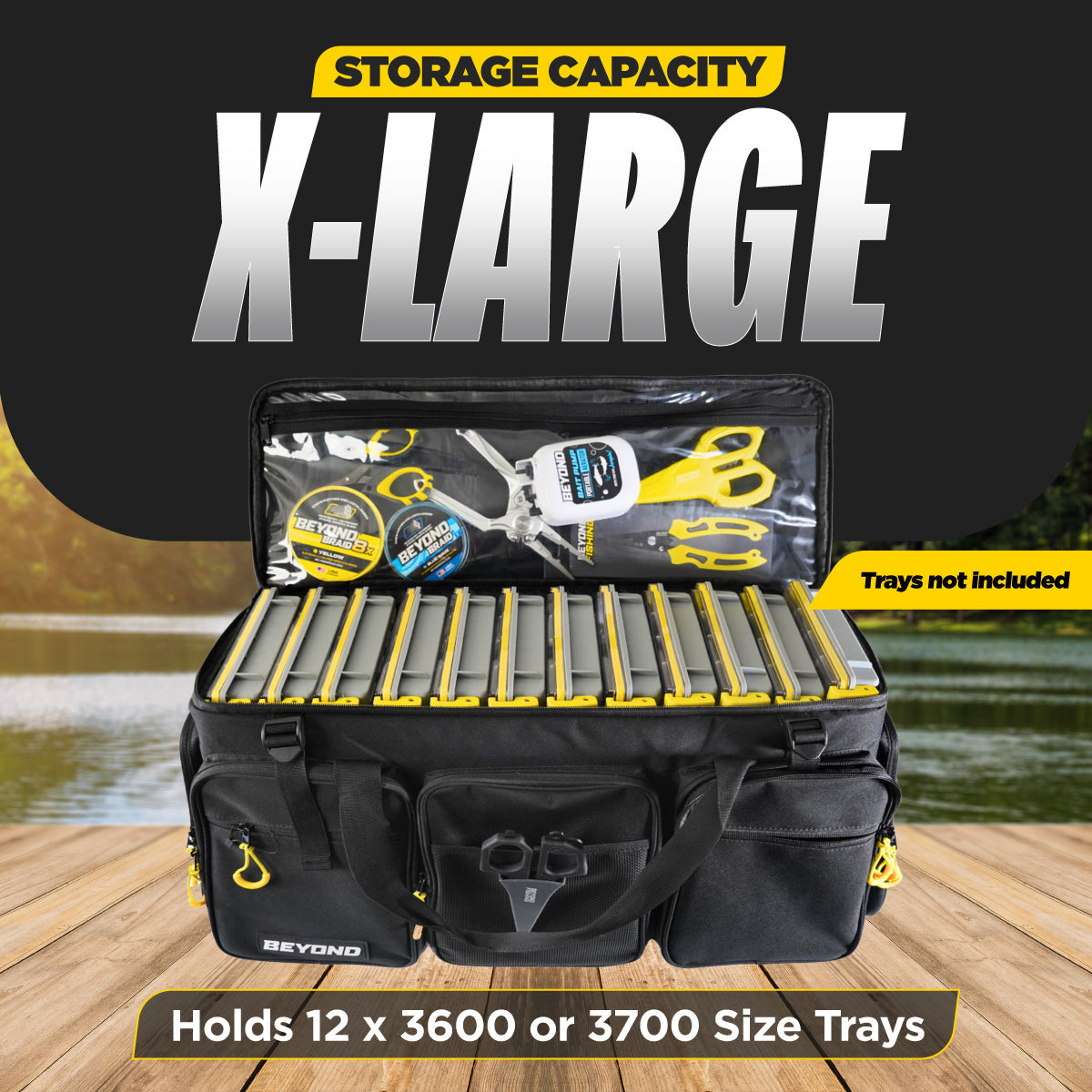 Hauler Tackle Bag — Rugged 420D Ripstop with 12 Storage Pockets (Medium, Large, XL)