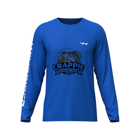 Crappie Mafia Of Texas Helios Fishing Shirt - Blue - WindRider