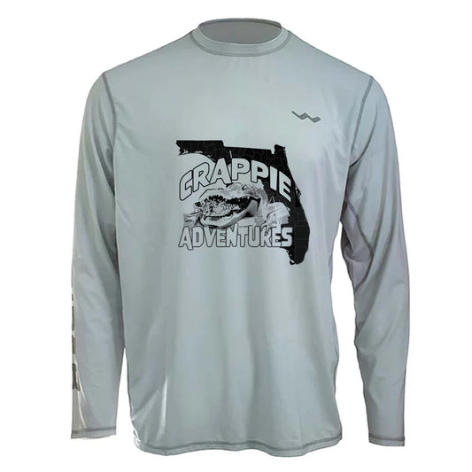 Crappie Adventures Helios Fishing Shirt - Grey - WindRider